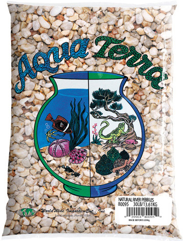 Aqua Terra Natural River Pebbles for Aquarium 5-Pound (Pack of 1)